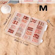 Handmade Nails Storage Box,Nail Display Case,Makeup Organizer,Press On Nail Boxes,Nail Display Case With 1 Roll Adhesive Tape,Press On Nail Packaging