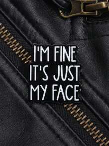 1pc English Slogan Pin Brooch, Clothing/Backpack Decorative Accessory Badge, Suitable For Men And Women Daily Wear - Letter - View 4