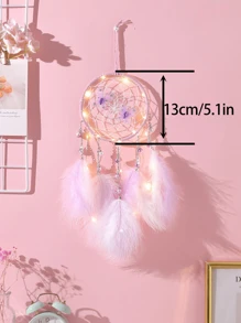 1pc Butterfly Bead Wind Chime Faux Pearl Feather Dreamcatcher With Tassel Chain Decor, Suitable For Room, Bedroom, Study, Balcony, Wedding Party (Feathers Are Artificial) ,Valentine's Day ,Valentines Decorations ,Valentines Gifts,Home Decor ,Room Decor,Wall Decor Birthday Graduation