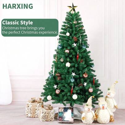 Grüner Weihnachtsbaum 180 CM , 800 künstliche Zweige aus PVC, Metallständer Eisenfüße, Baum im Haus Dekoration, Weihnachtsgeschenk, Neujahr, Festivals