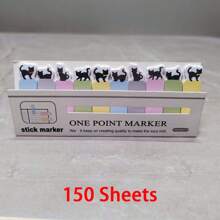 150 Sheets/Pack Cute Cat-Themed Sticky Notes Set - Perfect For Bookmarking & Memos, Office Supplies, Party Gift For Family And Friends,School Supplies,Back To School - Multicolor - View 12