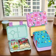 1pc 810ml Large Capacity Lunch Box, Divided Bento Box, Detachable, Easy To Clean; Easy To Carry, Sealed And Leak Proof, Separated Design; Durable And Sturdy, Drop Resistant With A Good Hand Feel, Suitable For Offices, Schools, Outdoors, Picnicking - Multicolor - View 9