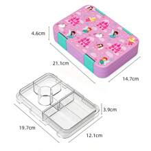 1pc 810ml Large Capacity Lunch Box, Divided Bento Box, Detachable, Easy To Clean; Easy To Carry, Sealed And Leak Proof, Separated Design; Durable And Sturdy, Drop Resistant With A Good Hand Feel, Suitable For Offices, Schools, Outdoors, Picnicking - Multicolor - View 3