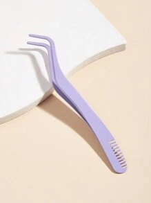 4pcs/1pc Multi-Color Fake Eyelash Applicator With Comb Tweezers, Eyebrow & Eyelash Clip, Convenient For Applying False Eyelashes And Stickers, Comb And Clip In One, Simple And Cute, Suitable For Personal Use And Gifts