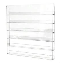 OUKANING Wall Mounted Nail Polish Display Rack Acrylic Transparent Organizer Stand Shelf - 1 - View 5