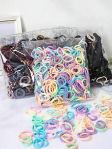 30/60/90/120pcs Basic Nylon Ealstic Hair Ties For Women Children Ponytail Hold Scrunchie Rubber Band Women Basic Hair Accessories ﻿ Ponytail Holders Hair Elastics Hair Rubber Bands Scrunchies Hair Rope Elastic Hair Tie