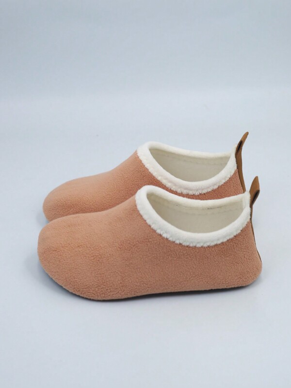 Zapatillas de casa antideslizantes con forro térmico y suela suave para niños, zapatos de interior antifríos para niños pequeños adecuados para guardería, yoga y uso doméstico, de fácil puesta