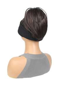 Synthetic Curly Hair Bun Hair Bun Messy Elastic Band Updo Hair Plate Hair Accessories Women's Covered Ponytail Hair Clip Grip Short Ponytail Brown