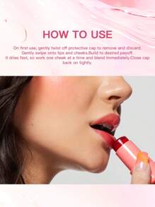 USHAS Ushas, 4-Colors 2-In-1 Jelly Blush And Lip Gloss Stick - Moisturizing, Elastic, Multi-Purpose Makeup For Eyes, Cheeks And Lips With Natural Makeup, Suitable For All Skin Typess