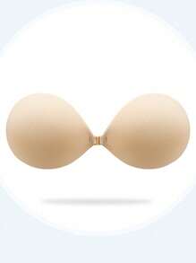 Large Cup Size Women Plus Size Adhesive Strapless Bras, Seamless Lift-Up Sticky Bras For Dresses, Spaghetti Strap Tops, Summer - Multicolor - View 4