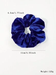 1 pièce Couleur aléatoire/ 10 pièces (1 pièce de chaque couleur) Chouchous en velours, accessoires de cheveux élégants à la française rétro, élastiques à cheveux, décontractés