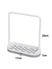 1 Stück grauer Küchenspülenständer, rostfreies Spülbeckenzubehör für die Küchenarbeitsplatte, für Schwamm, Spültuch, Lappen, Bürste, Schrubber-Aufbewahrungshalter.