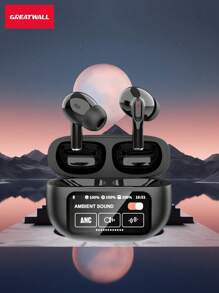 Great Wall A9 Bluetooth Headset Wireless Headset With Power Display Charging Box Stereo Earbuds With Microphone Sleep Earbuds Suitable For Sports And Work - Black - View 1