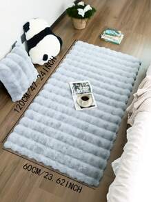 1pc Plush Rectangular Solid Color Rug, Soft High-Quality Fluffy And Easy-Clean Indoor Decorative Carpet, Suitable For Bedroom, Living Room, Sofa, Vanity, Tatami Room, Etc. Gifts Birthday Graduation