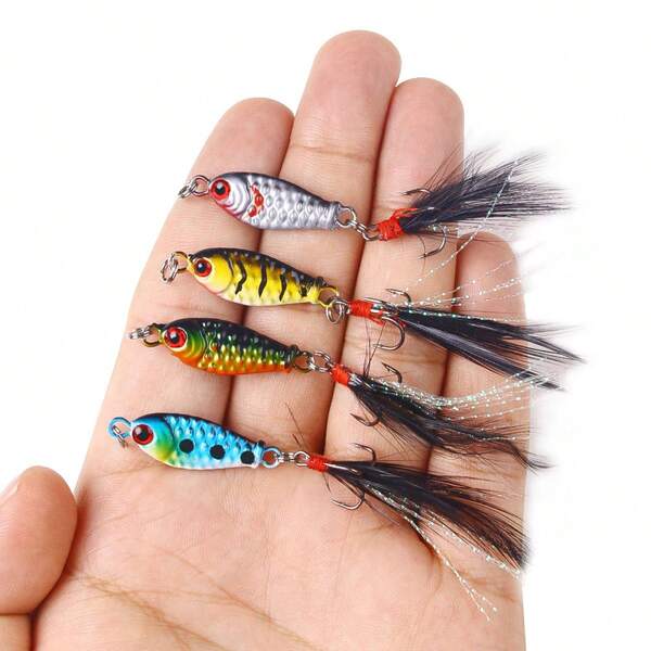 4,9 cm 5,2 g Metal Jig Lure Isca de Pesca em Água Salgada Fundição Afundando Isca Dura Isca Artificial Baixo Isca de Pesca