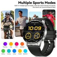 EIGIIS 2 In 1 Smart Watches With Earbuds For Women (Call Receive/Music Playback) IP67 Waterproof Fitness Sports Watch 100+ Sports Modes Health Monitor For IOS Android Perfect Gifts For Women,Simple, Fashionable, Classic - Bạc - Xem 4