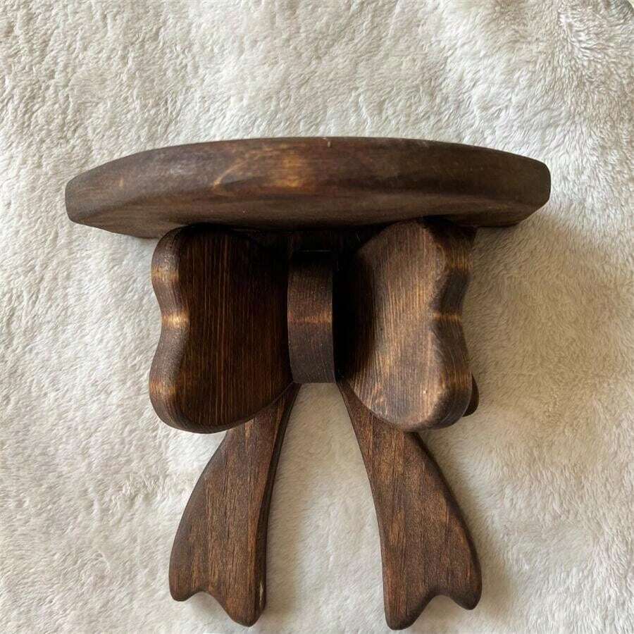 Estante de pared de madera vintage para guardar lazos - Estante de almacenamiento para la decoración de la sala de estar, decoración de una sola pieza
