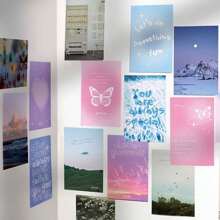 Bộ 30 tấm bưu thiếp đặc biệt You'll Always Be, đạo cụ trang trí tường chụp ảnh nghệ thuật, phong cách INS - Nhiều màu - Xem 2