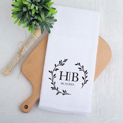 Personalized Dish Towel, Family Name Kitchen Towel, Customized Tea Towel, Kitchen Decor, Newlywed Gift, Wedding Gift, Family Name Kitchen Towel, Couple Gift, Personalized Gift, Anniversary Gift, Customized Kitchen Towel, Monogram, Personalized Anniversary Gift, Engagement, Housewarming, Wedding Date, Waffle Weave Towel, Newlyweds, Customized Personalized Kitchen Towel, Unique Wedding Gift, New Home Decor, Engagement Couple Memorabilia, Bridal Shower Gift, Housewarming Tea Towel