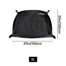 1pc Black Gardening Mat For Indoor Potted Plants & Succulent Care, Waterproof Thickened Pe Mat, Large Foldable Plant Pot Cushion