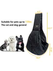 Large-Capacity Pet Messenger Bag-Comfortable Strap, Thickened With Cotton Winter Pet Backpack, Convenient For Travel, Hands-Free Carrying And Stress-Free Pet Transportation