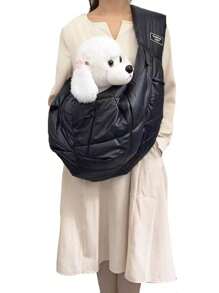 Large-Capacity Pet Messenger Bag-Comfortable Strap, Thickened With Cotton Winter Pet Backpack, Convenient For Travel, Hands-Free Carrying And Stress-Free Pet Transportation
