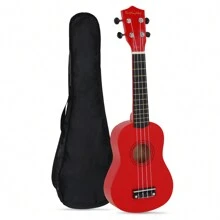 21 Inch Soprano Ukulele With Gig Bag, Pick, And Spare Strings – Great For Schools And Beginners - 紅色 - 查看 2