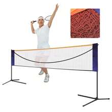 Rainaut Rainaut Badminton Pickleball Net, 20ft Portable Tennis Net With Pole Badminton Net Set For Playing Badminton Modified Volleyball Tennis Soccer Tennis Indoor Or Outdoor