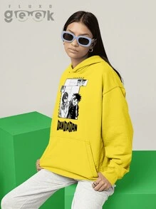 Dandadan Anime Transformation Japanese Drawing Otaku Momo Okarun Aira Momoayase  2567 GEEK FLUX Sweatshirt - Màu vàng - Xem 6