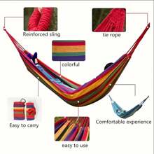 450LBS Heavy-Duty Wing Back Hammock With Ergonomic Design - Portable, And Comfortable For Backyard, Lawn, Camping, And Travel - Includes Travel Bag And Manual Handle Adjustment