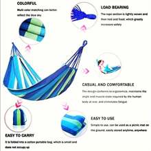 450LBS Heavy-Duty Wing Back Hammock With Ergonomic Design - Portable, And Comfortable For Backyard, Lawn, Camping, And Travel - Includes Travel Bag And Manual Handle Adjustment