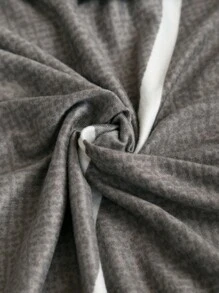 1pc Geometric Pattern Ruffled Sofa/Bed Cover, Armless Sofa Slipcover, Polyester, All Season, Modern Simplistic