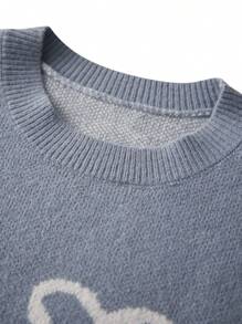 Women Cute Comfy Sweaters Casual Bow Print Warm Long Sleeve Pullover Basic Knitwear For Fall Streetwear
