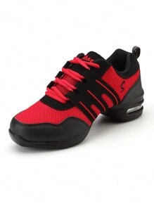 Women's Minimalist Retro Casual Dance Shoes, Indoor Non-Slip Classic PU Sole Stage Dancing Shoes, Comfortable Breathable Lace-Up Simple Dance Shoes