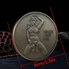 4/3/2 Pieces Lucky Charms Bikini Collection Challenge Coins - Bronze Golf Ball Markers, Perfect Playing Card Protectors, New Year's Party Christmas Unique Gift For Men - 古銅色4個 - 查看 2
