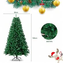 Grüner Weihnachtsbaum 180 CM , 800 künstliche Zweige aus PVC, Metallständer Eisenfüße, Baum im Haus Dekoration, Weihnachtsgeschenk, Neujahr, Festivals - Grün - Übersicht 4