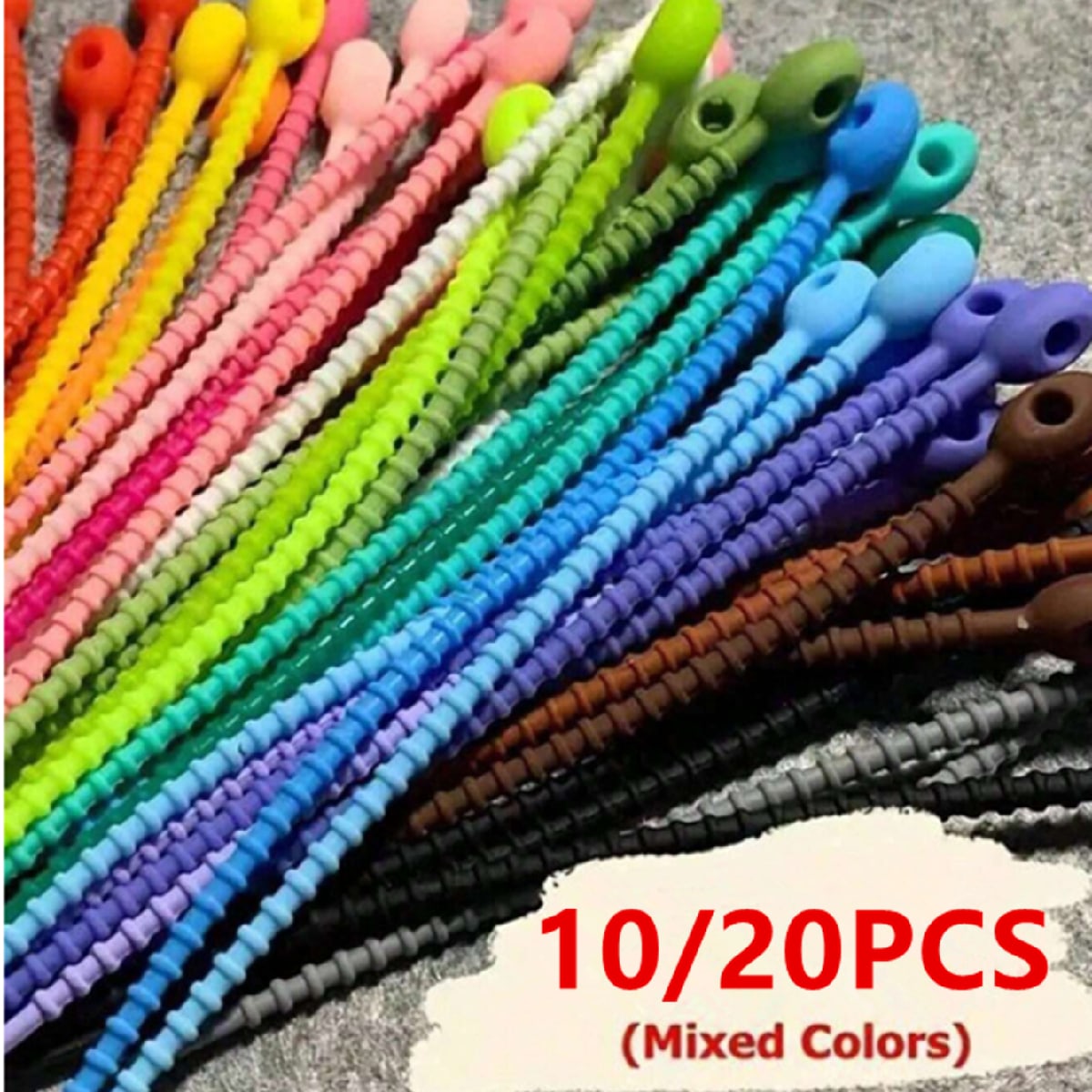10/20pcs Silicone Reusable Cable Wire Organizer Winder Storage Holder Multi-Purpose Cable Tie Ties Fixed Buckle, Cable Tie Data Cable Organizer,Bag Ties Cord Management Zip Tie Twist Multifunctional Bag Clip Food Saver Earphone Line Tidy Clips Summer Travel Essentials Workout School Supplies Camping Holiday Essentials Vacation Accessories Travel Accessories Cruise