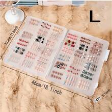 Handmade Nails Storage Box,Nail Display Case,Makeup Organizer,Press On Nail Boxes,Nail Display Case With 1 Roll Adhesive Tape,Press On Nail Packaging