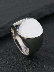 Anillo personalizado de acero inoxidable grabado para hombres, regalo de aniversario o festivo