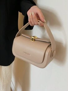 Women's Fashionable Diagonal Box Shoulder Bag, Elegant Minimalist Design, Versatile & Spacious - Apricot - View 4