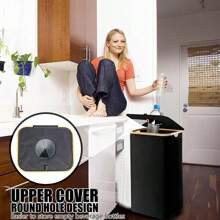1Set Kitchen Recycling Bin, Indoor Recycle Bin, 26Gallon 100L Large Capacity Bottle Recycle Bin With Removable Tote Bag, Glass Paper Plastic Metal Empty Bottle Recycling Can, Beverage Bottle Storage Basket, Foldable Garbage Can, Home Storage Supplies