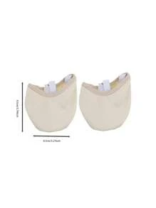 Giày Ballet Nữ, Nhạc trữ tình, Khiêu vũ, Thể dục nhịp điệu, Đế dệt kim, Dép xỏ ngón, Chân váy thi đấu thể dục Thông, Size S 36-37, Giày nữ, Màu be - Màu be - Xem 10