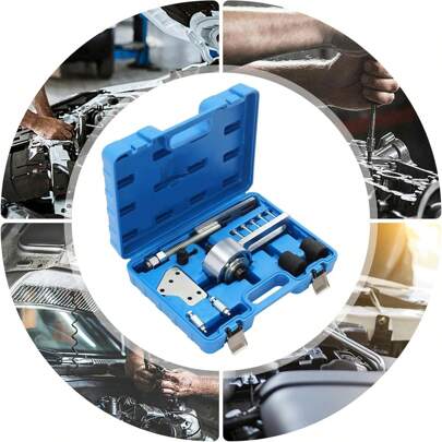 SHZICMY Torque Multiplier Tool, Engine Crankshaft Belt Pulley Removal Tool, Crank Pulley Wrench Holder Tool Removal Holding Spanner Kit Compatible, Crankshaft Pulley Tool For 1.0L EcoBoost (XC8055)
