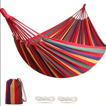 450LBS Heavy-Duty Wing Back Hammock With Ergonomic Design - Portable, And Comfortable For Backyard, Lawn, Camping, And Travel - Includes Travel Bag And Manual Handle Adjustment
