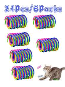8 Stücke Katze Spielt Springender Bunter Frühlingsspielzeug Nach