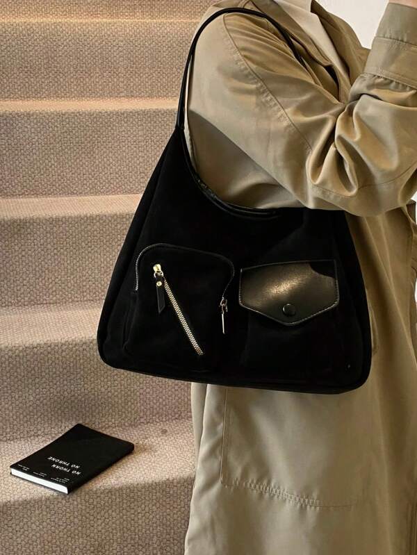 Retro Matte Texture Large Capacity Handbag, Women's Fashion Shoulder Tote Bag, Student & Office Commute, New 2024 Autumn/Winter