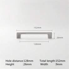 1 Stück einfacher schwarz gebürsteter Möbel Griff mit Plakaquevergoldung, Aluminium-Legierung Küchenfront, Schubladenknopf, Glastürschrank, Kleiderschranktür, Möbelgriff Beschlag