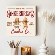 1Pc Bánh quy gừng Bắc Cực phong cách nghệ thuật treo tường cổ điển, Trang trí nhà bếp theo phong cách trang trại mộc mạc, Định hướng ngang, Hình vuông, Bảng áp phích có thể đóng khung 7,87x7,87 inch, Nghệ thuật treo tường bằng vải canvas - Nhiều màu - Xem 11