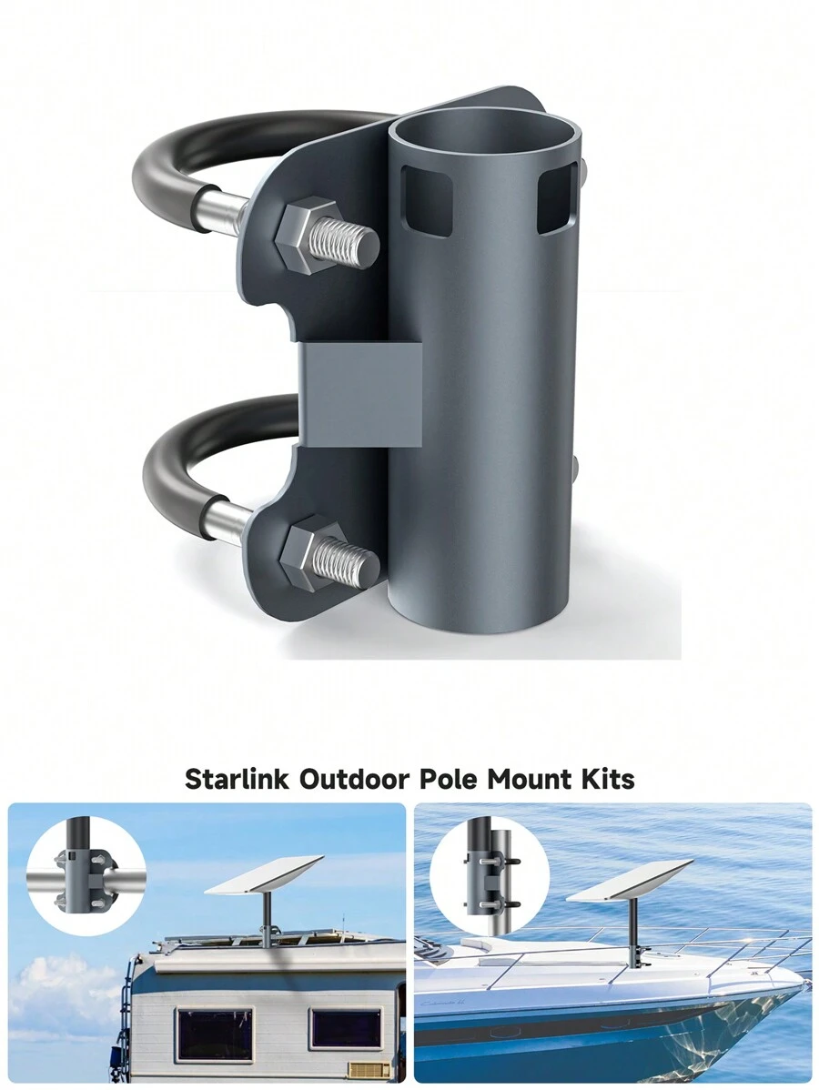 Kẹp đa năng GEN2 phù hợp với bộ chuyển đổi gắn Starlink V2 - Xám - Xem 1