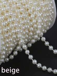 196,85 inch Mode Ornament Ambachten Kunst Witte Parel Kralen Garland, Decoratieve Parels, Mooie Elegante Witte Parelstrengen Spoel Parelsnoer Kralenrol Parel Garland Voor Bruiloft Feest Verjaardag Sieraden Accessoires Bruiloft Verjaardag Feest Decoratie DIY Ambachten Taartdecoratie Taarttopper Taartdecoraties Taartdecoratie Taartdecoratie Gereedschap